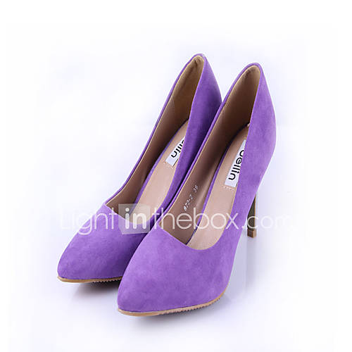 Womens European Simple Solid Color High Heels(Purple)