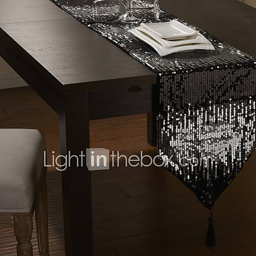 12x80 Modern Sequins Embellished Table Runner