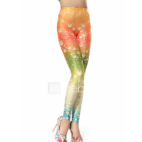 Elonbo Color The Raindrops Style Digital Painting Tight Women Leggings