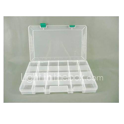 Plastic 24 Compartments Transparent Storage Case