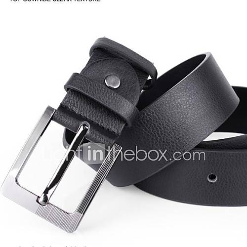 Mens Luxurious Leather Pin Buckle Belt 2 Colors
