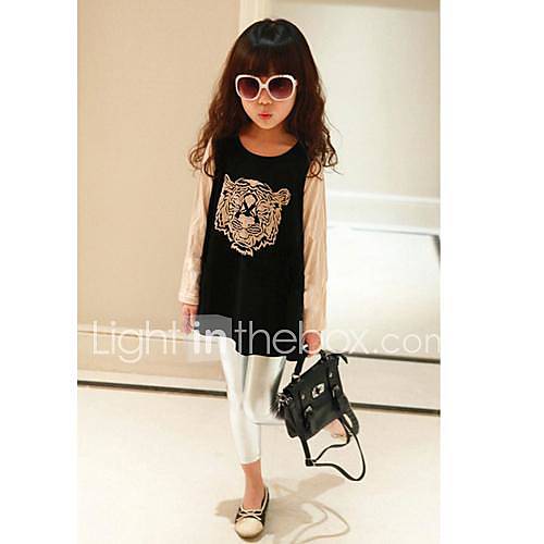 Girls Fashion Tiger Style Lovely O Neck Tees