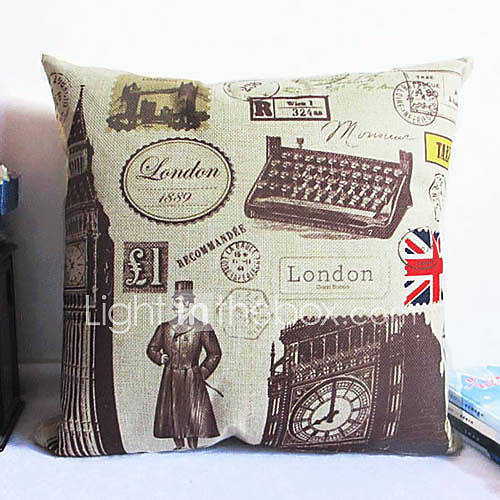 Retro Image Pattern Decorative Pillow Cover