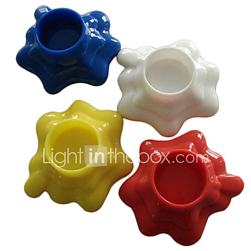 Candlestick Random Colour, L10.5cm x W9.5cm x H3cm