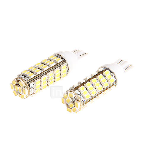 T10 Pure White 68 SMD LED Side Indicator Light Bulb DC 12V for Motorcycle 2PCs