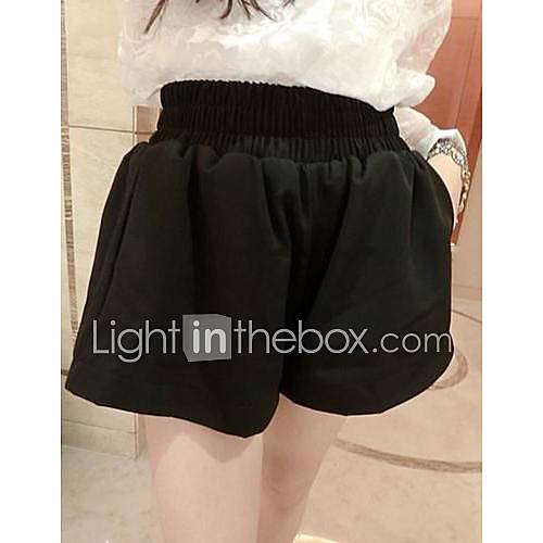 Womens Korean Style Slim High Waist Chiffon Short Pants