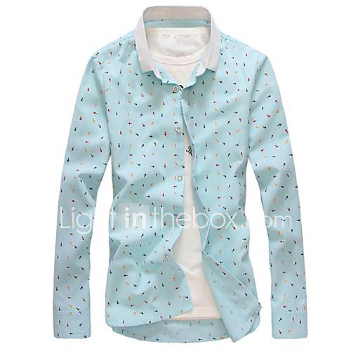 Mens Arrow Print Long Sleeve Shirt