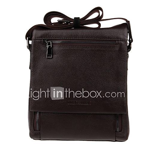 Fashion Head Layer Cowhide High Grade Mens Magnetic Cover Business Bag
