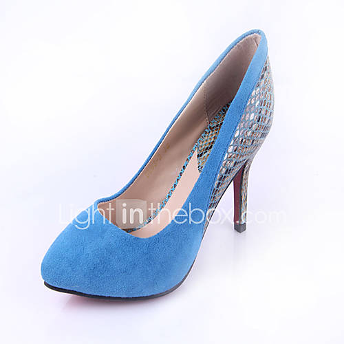 Womens Simple Splice High Heeled Shoes(Light Blue)