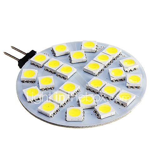 G4 3W 24x5050SMD 5500 6500K Cool White Light LED Spot Bulb(DC 12)