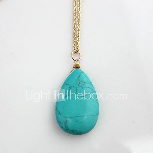 Shining Europe Alloy Turquoise Necklace (Screen Color)