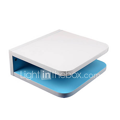 Lovely White and Blue PU Primer Rectangular Shelf