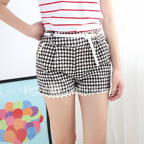 Womens Match Small Lattice Lacing Pants