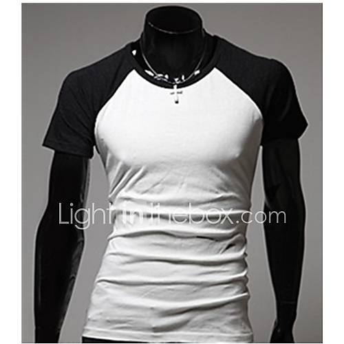 ZZT Sportsman Fashion Design Short Sleeve Raglan Sleeve Slim Essential T Shirt