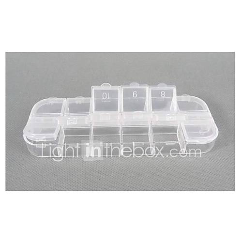 Plastic 12 Compartments Transparent Storage Case