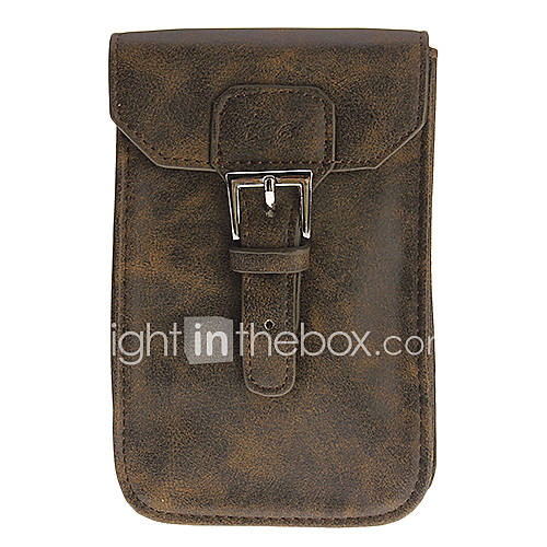 Solid Color PU Leather Mobile Phone Case for Samsung Note 2/3 (Brown)