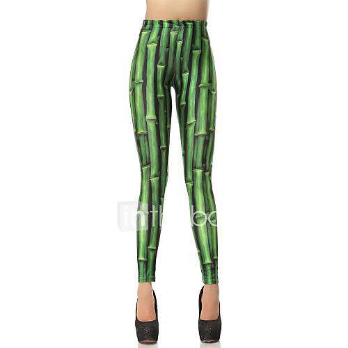 Elonbo Bbamboo Style Digital Painting Tight Women Leggings