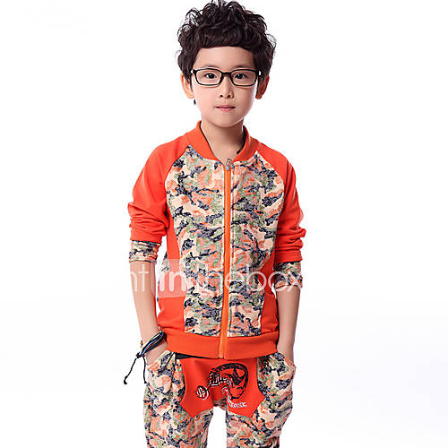 Boys Spring Jungle Casual Long Sleeve Clothing Sets