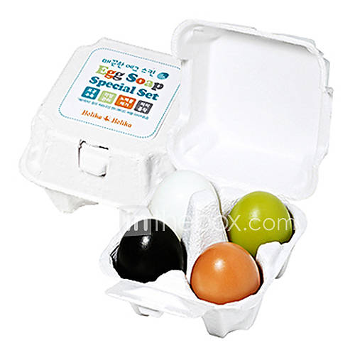 [Holika Holika] Egg Soap Special Set 50g x4ea (Moisturizing Soap  White Egg, Green Tea, Charcoal, Ocher)