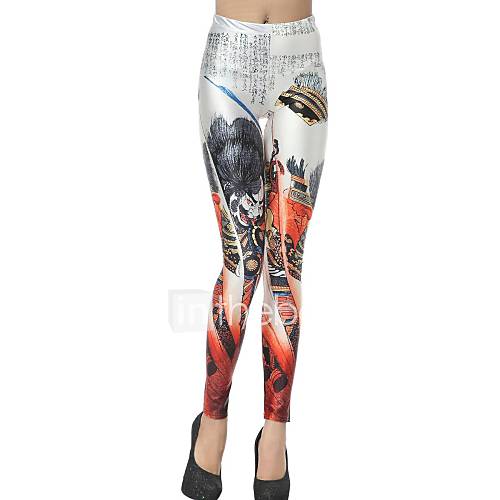 Elonbo Ancient People With Words Style Digital Painting Tight Women Leggings