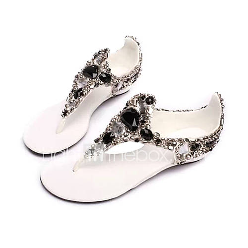 Leatherette Womens Flat Heel Flip Flops Slippers Shoes(More Colors)
