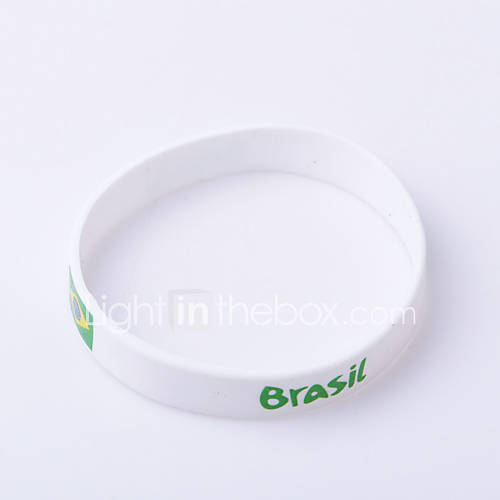 Brazil 2014 World Cup White Silica Gel Bracelets