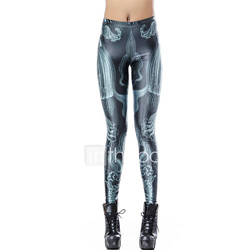 Elonbo Mysterious Style Digital Painting Tight Women Leggings