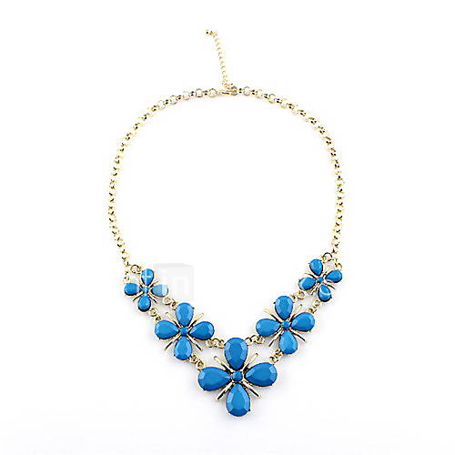 Kayshine Womens Fashion Blue Strands Link Necklace