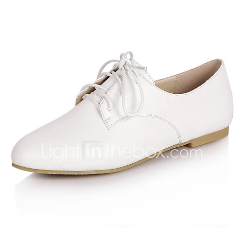 Leatherette Womens Flat Heel Comfort Oxfords Shoes