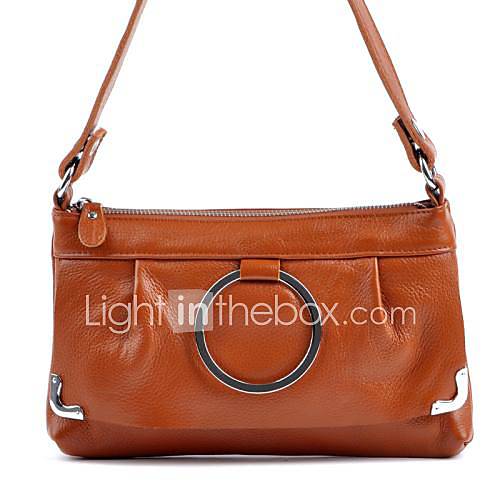 Womens Cowhide Genuine Leather Messenger Handbag