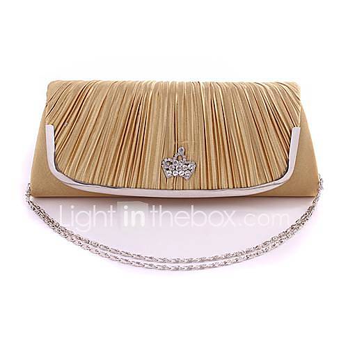 Womens The new high end satin evening bag clutch evening bag bride wedding package (lining color random)