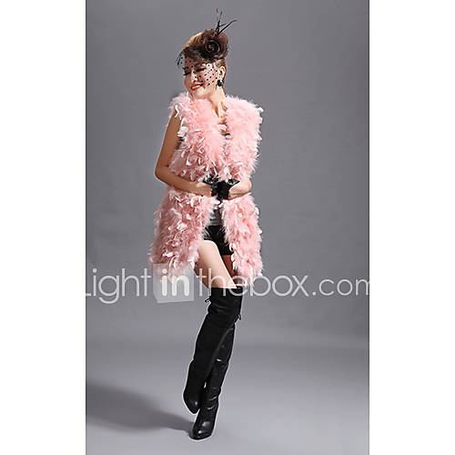 Sleeveless Collarless Ostrich Fur Party/Casual Vest(More Colors)