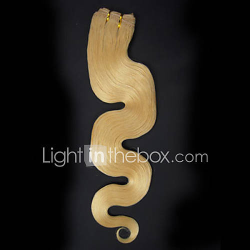20 Remy Weave Weft Body Wavy Hair Extensions 613 Light Blonde Colors 100G