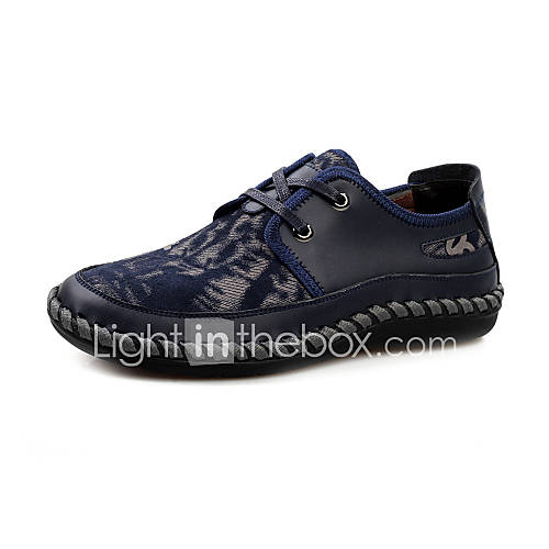 Leather Mens Low Heel Comfort Oxfords Shoes With Lace Up (More Colors)