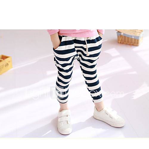 Girls Fashion Stripe Pants Sweet Harem Pants