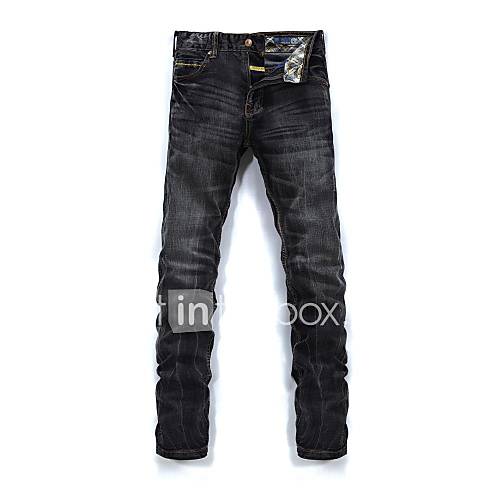 Mens Fashion Fitted Straight Jeans Pants