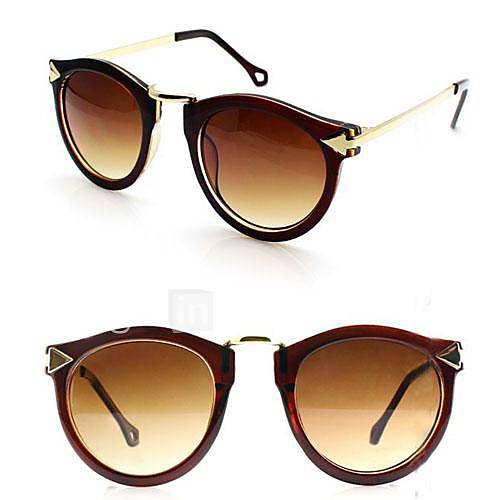 Womens Vintage Cat Eye Super Round Metal Arrow Circle Sunglasses