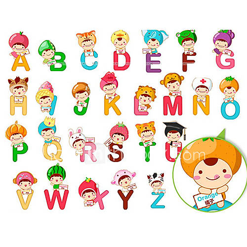 Cartoon Words for Kids Decorative Stickers