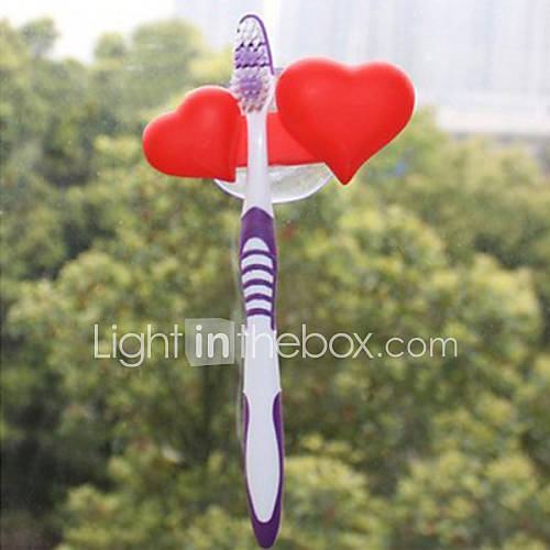 Heart and Strawberry Random Shaped Tooth Brush Holder, W3cm x L9cm x H3cm