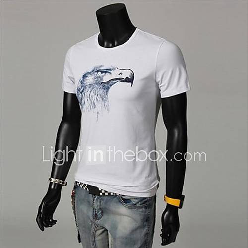 Mens Summer Round Neck Slim Casual Short Sleeve T shirt(Acc Not Included)