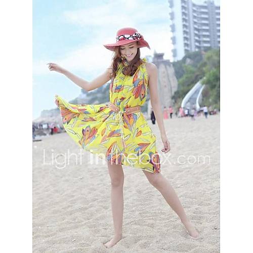 Womens Holiday Bohemian Beach mini Dress