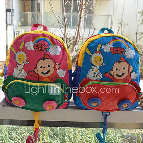 Childrens Contrast Color Cartoon Safety Harness Backpack