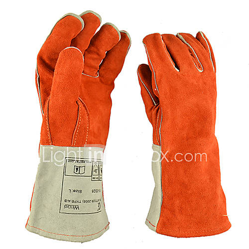 Whit Watson Cowhide Welding High Temperature Protective Work Protection Abrasion Resistant Gloves