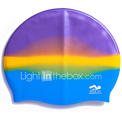 Huayi Colorful Comfort Portable 100% Silicone Swimming Cap SC112/SC212