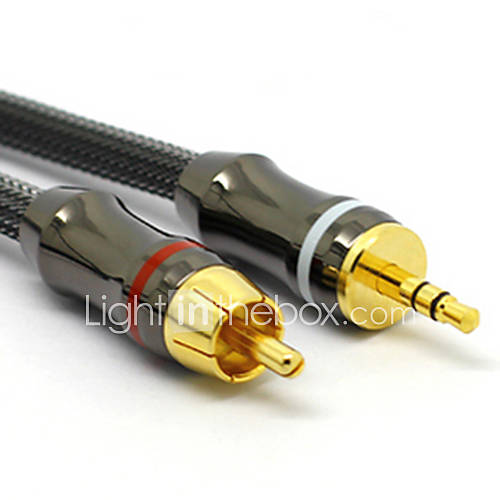 3.5mm to RCA M/M Audio Cable Gray(0.75M)