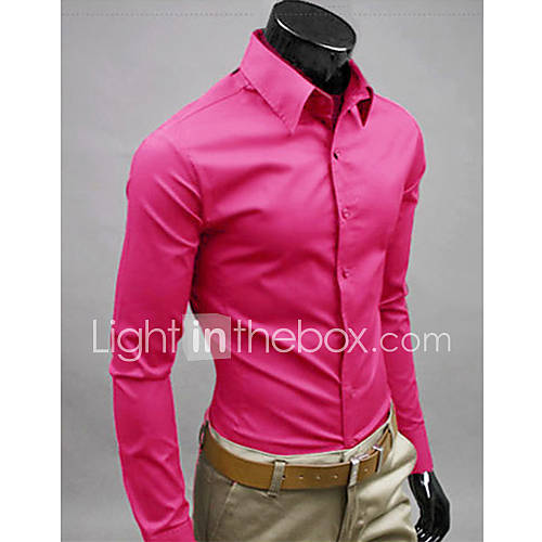 MSUIT Fashion Cultivate OneS Morality MenS Long Sleeve Shirt Z9180