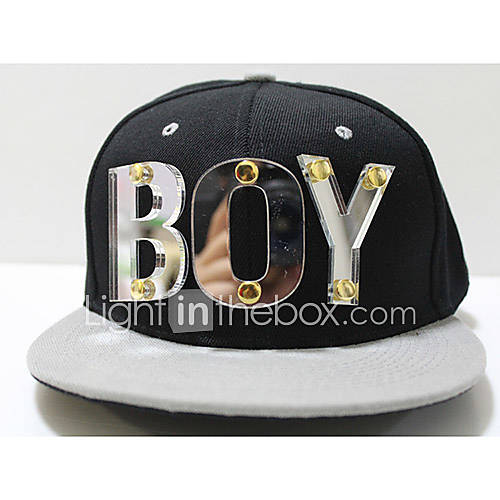 Unisex Crystal Bassball Cap With Alphabet BOY