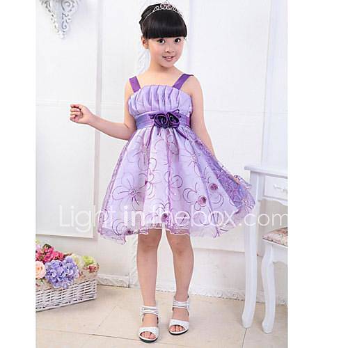 Girls Fashion Princess Dresses Lovely Summer Party Dresses With Flower
