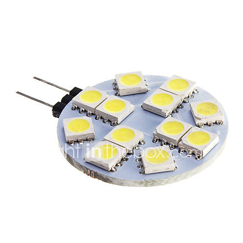 G4 6W 12x5050SMD 5500 6500K Cool White Light LED Spot Bulb(DC 12)