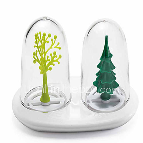 Cartoon Style Salt and Pepper Holder Random Color/Shape, Set of 2, W8cm x L13cm x H8.5cm